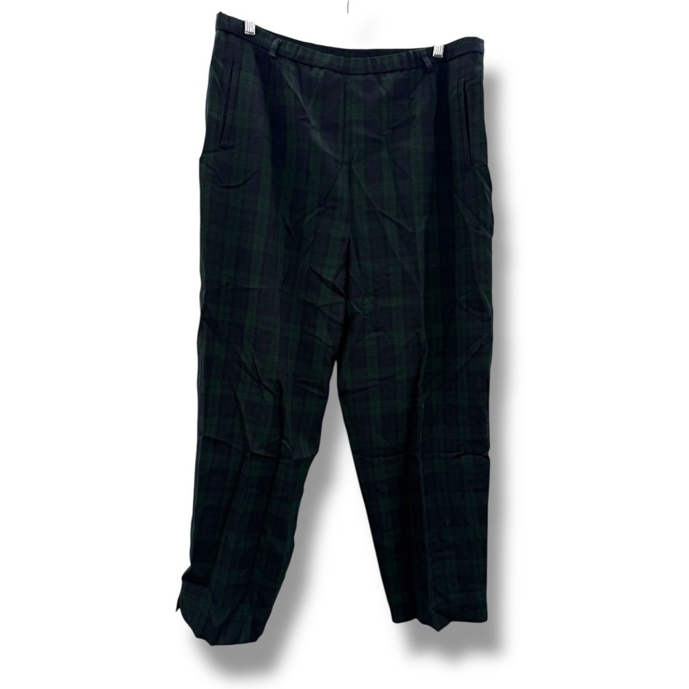 Pendleton Wool Trousers Women's Size‎ 18W Blackwatch Plaid Classic Career